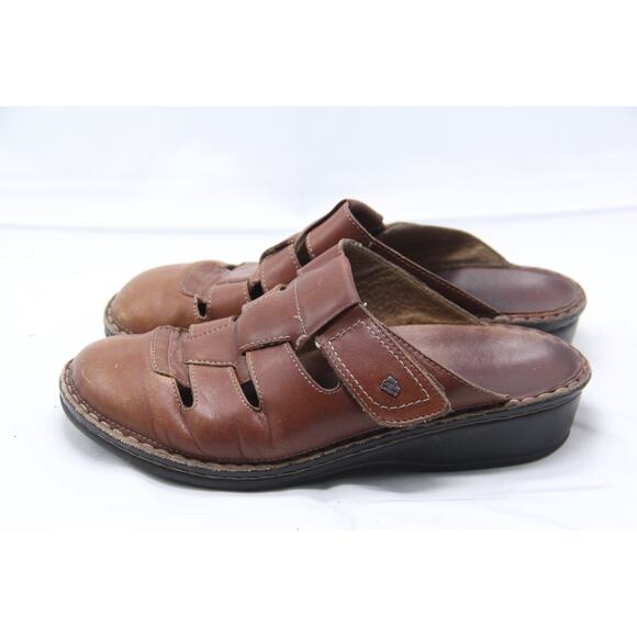 Finn Comfort Sandals Womens EU 39 US 8-8.5 Brown Leather Slides Comfort Flats - Picture 3 of 7